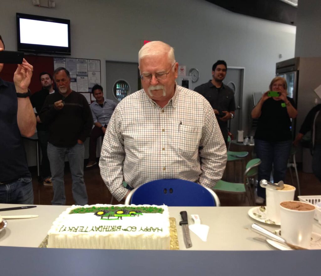 terry and his birthday cake at M3