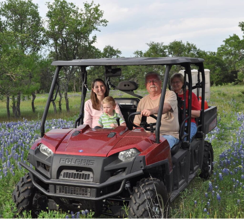 in the polaris in the bluebonnets