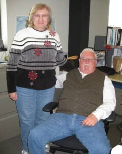 terry and joan at the office