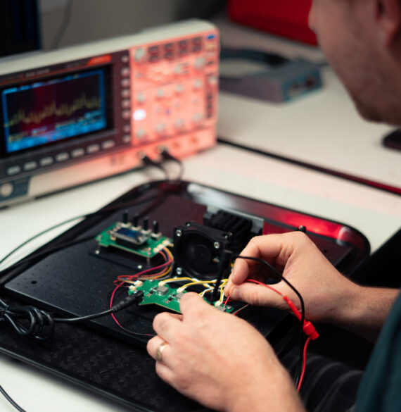 M3 Engineer testing a circuit card